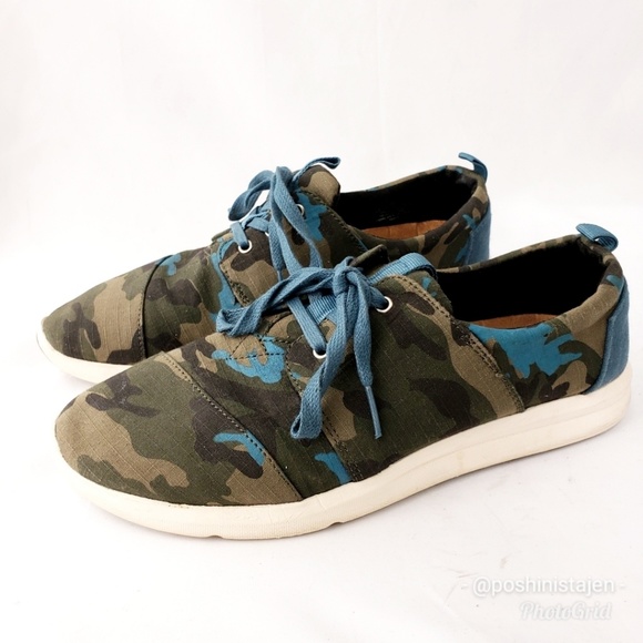 Toms Shoes - 🆕️ Toms Del Ray Camo Lace-up Sneakers sz 9